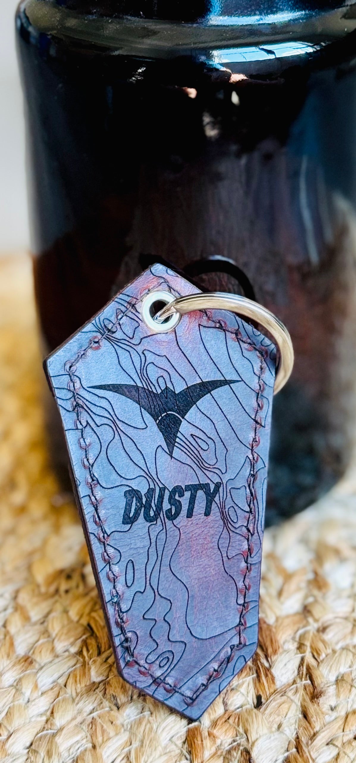 Full-Grain Leather Keychain